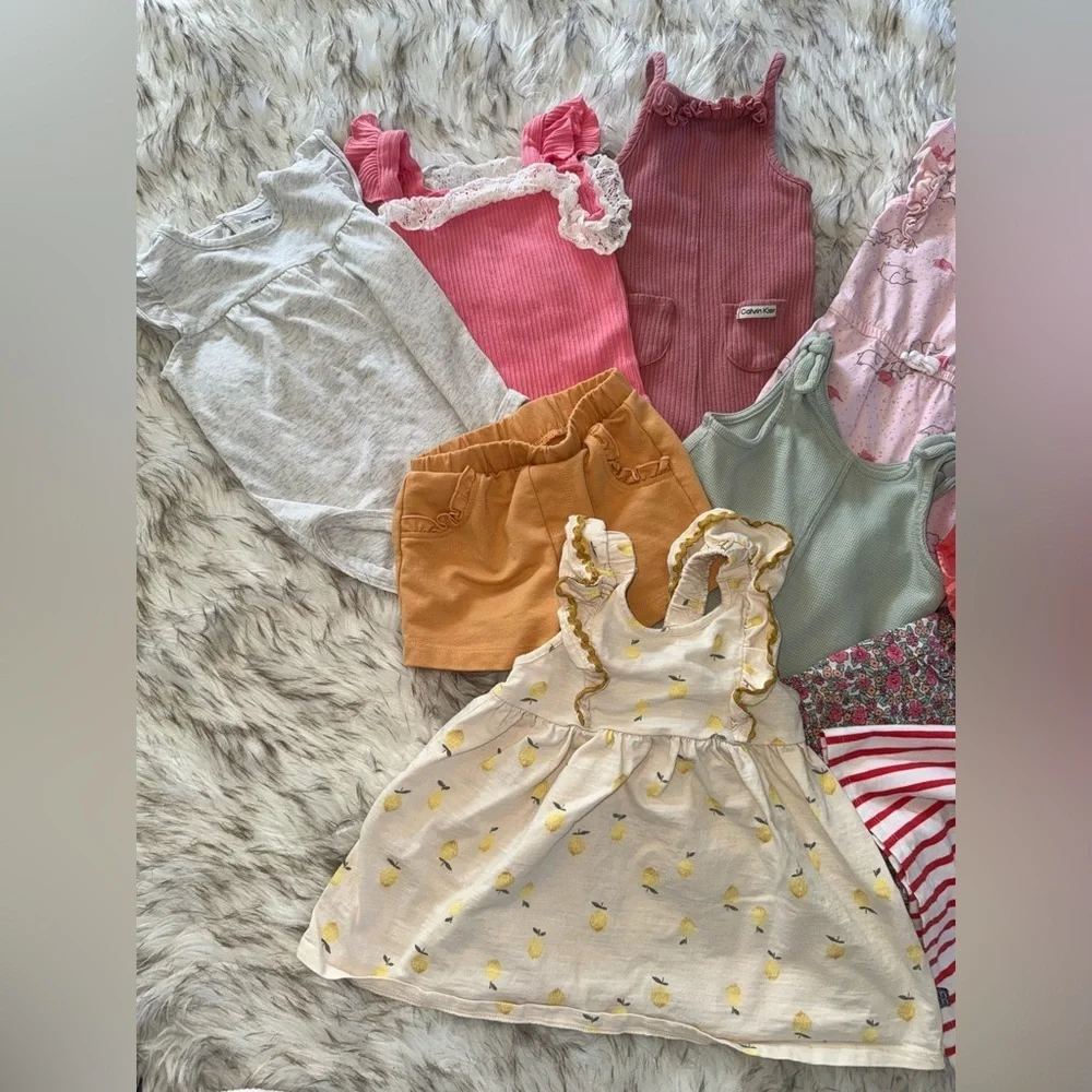 Calvin Klein, carters, Pekkle, RZ baby girl outfit lot size 18 months